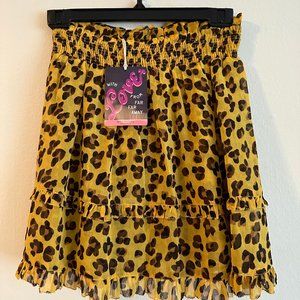 Scotch & Soda R'Belle Girls Cheetah Print Skirt